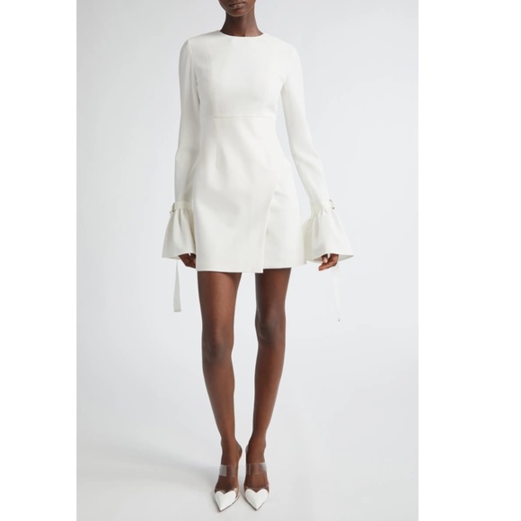 NEW ISRAELLA KOBLA White ZOLA Back Cutout LONG SLEEV Cocktail MINI DRESS 10 - Picture 11 of 16